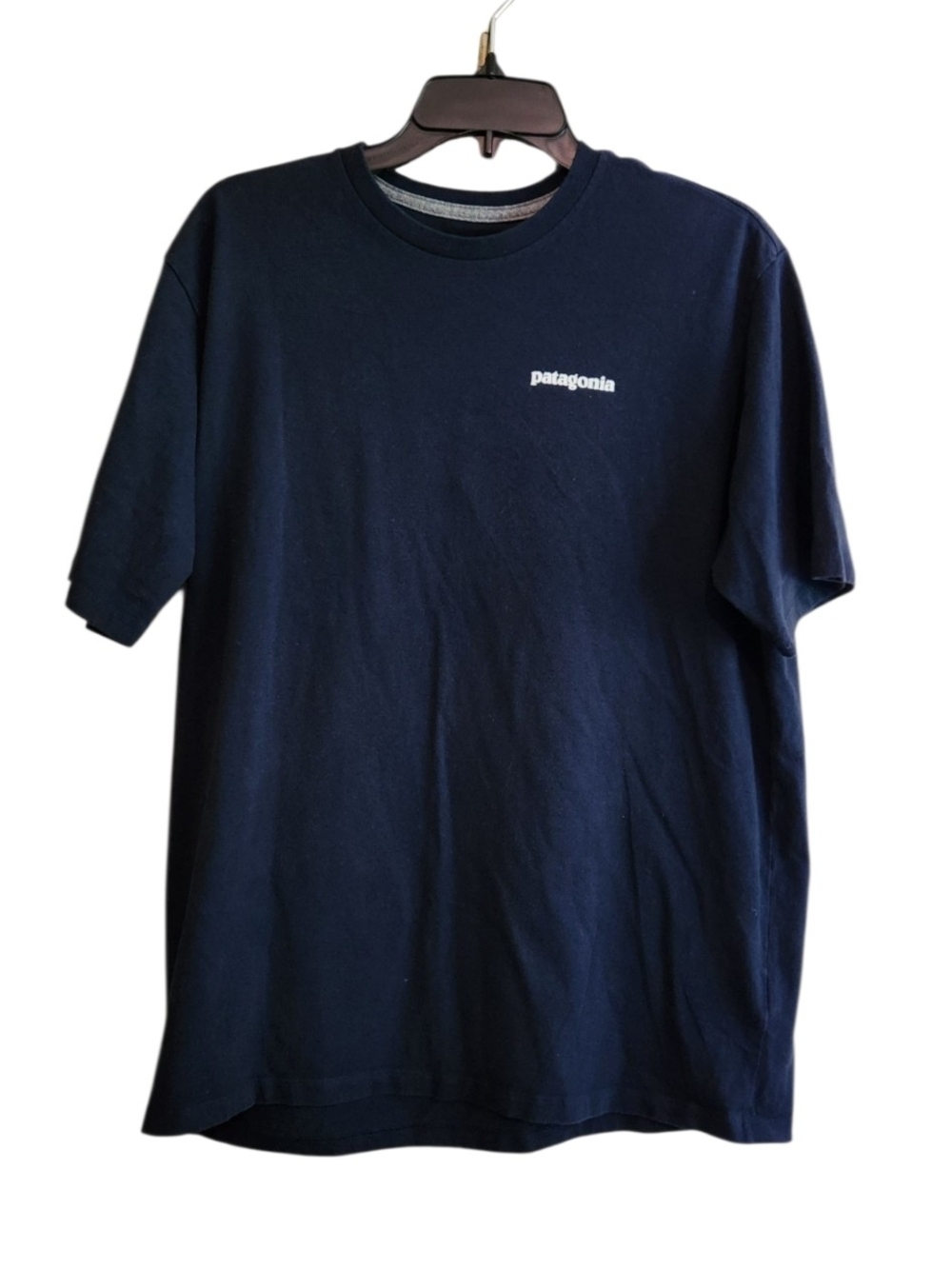 Patagonia Navy Short Sleeve Logo Responsibili-tee
